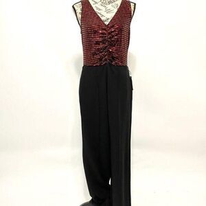 Donna Morgan Metallic Top Jumpsuit